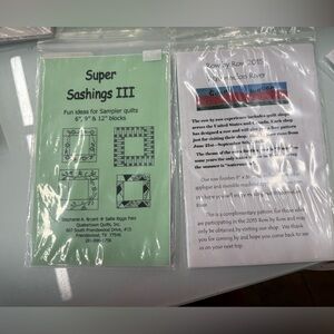 Sampler Quilt Pattern Bundle –‎ Super Sashings III + Row by Row 2015